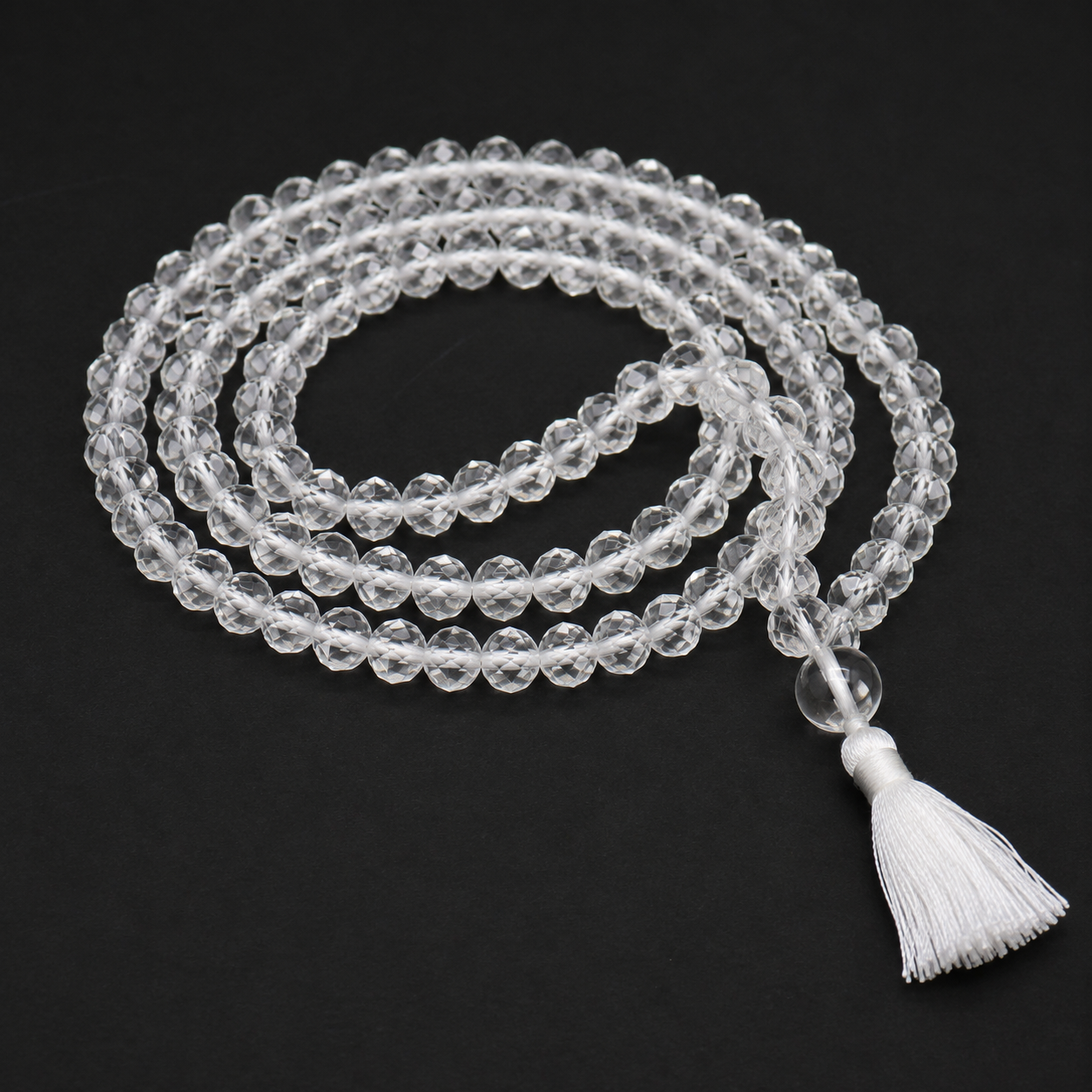 Diamond-Cut Sphatik Mala